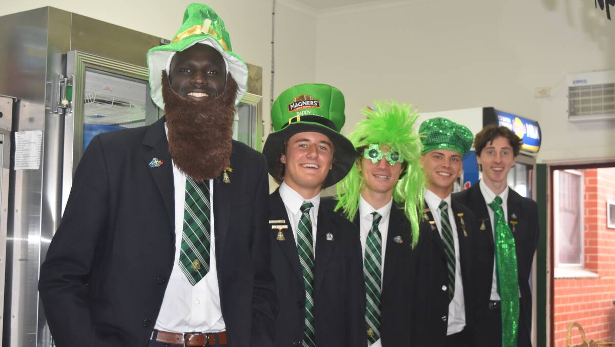 St Patrick's College students celebrating St Patrick's Day in 2022.
