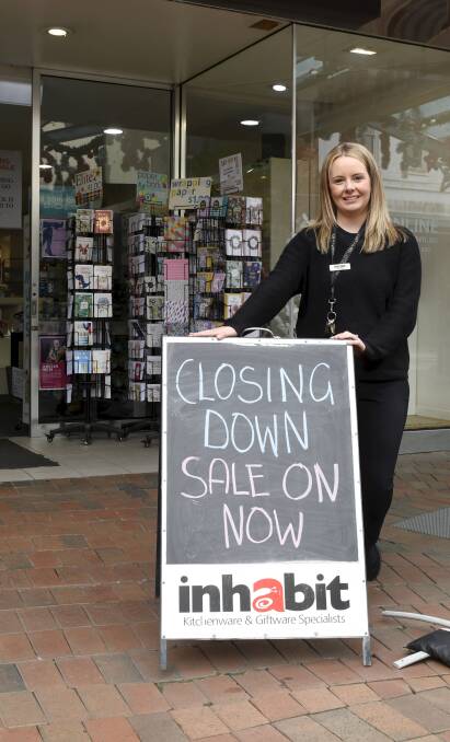 Inhabit Homewares owner Paige Shaw outside her Bridge Mall store. Picture by Lachlan Bence