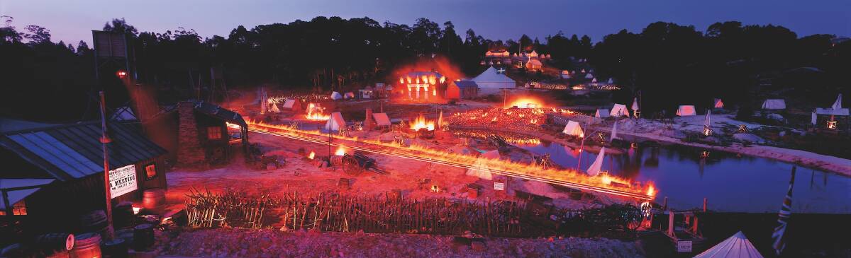 LIGHTS: A panoramic view of Sovereign Hill's Blood on the Southern Cross. Picture: supplied