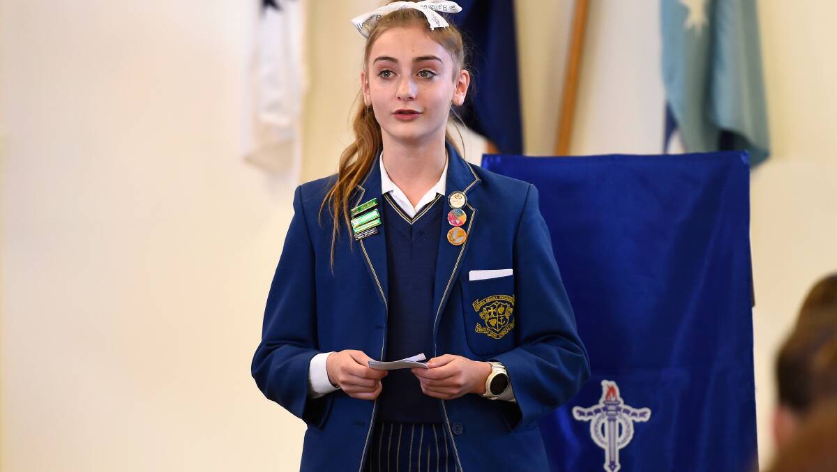 Lainie Ballinger of Loreto College spoke about the role of surf lifesavers.