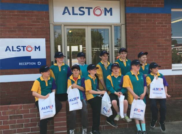 TRAIN EXPERIENCE: Ballarat Specialist School students toured Alstom. 
Picture: Contributed