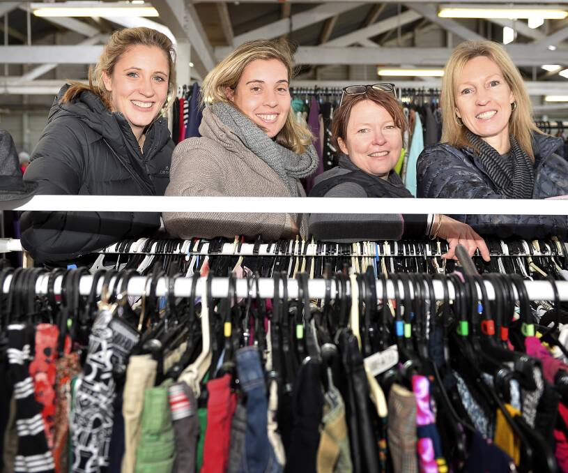 HELPING HAND:  Hayley Marin, Kelly Kosloff, Jo Dowie and Cheree Cosgriff organised a garage sale for friend Sarah Martin. Picture: Dylan Burns