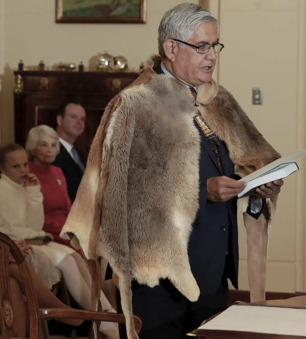 REFORMS: Indigenous Australians Minister Key Wyatt's office spoke of new measures to increase transparency of Native Title corporations. The Minister is pictured at his swearing-in ceremony. Photo: Alex Ellinghausen
