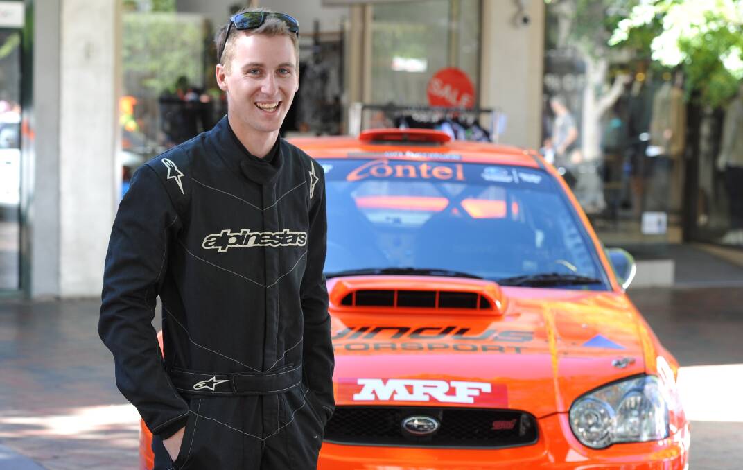 GUN: Ballarat rally driver Arron Windus is back from racing in Britain to compete in the testing Eureka Rally on Saturday. Picture: Lachlan Bence 