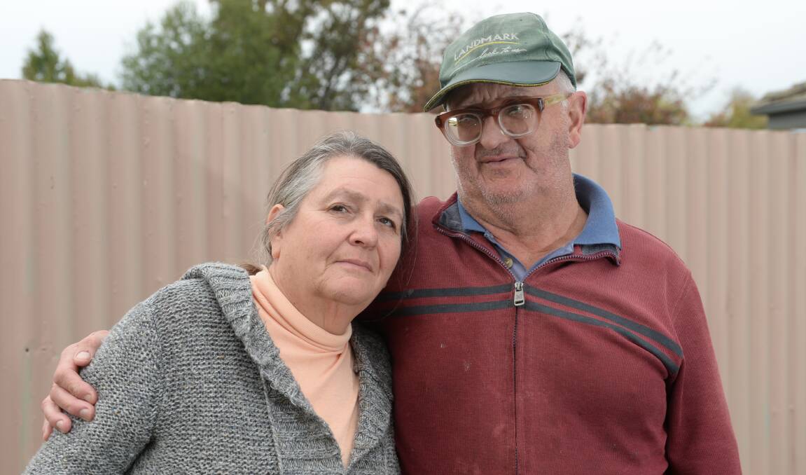 LOVE: Ballarat couple Kitty and Peter McGeary, who say they were accosted and harassed by two men aged in their 40s at the sometimes troubled Little Bridge Street car park on Monday morning just before 11am. Picture: Kate Healy