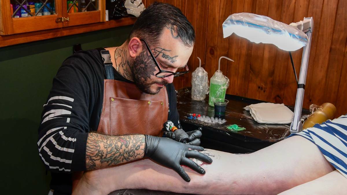 Launceston tattooist Paul Galea, of The Tattoo Society, has welcomed changes to rules around plasma donations. Photo: Neil Richardson