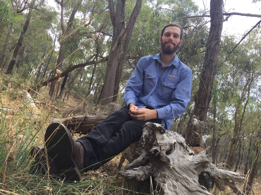GRAND PLANS: Harley Douglas in Strathdale bushland the Dja Dja Wurrung are about to take a key role managing for the future. Picture: TOM O'CALLAGHAN