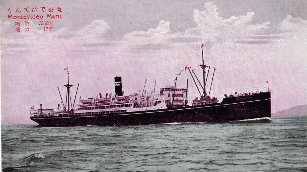 This historic image shows the Montevideo Maru before it was torpedoed in 1942.