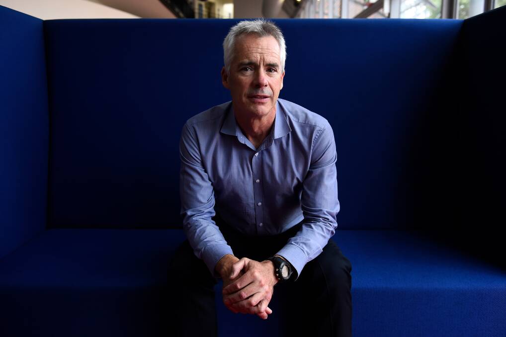 ACTION: Committee for Ballarat chief executive officer Michael Poulton is pledging 15 minutes' mindfulness at work each day. Picture: Adam Trafford