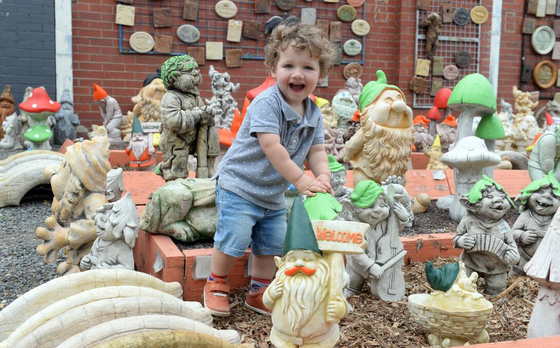 HELP: Billy Macdonald, aged two, makes new friends without the need for social distancing at the nursery. Picture: Kate Healy