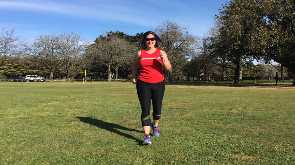MOVING: Narelle Parker is setting out to run a marathon this month, breaking up 42.2 kilometres into achievable bites, to help the nation's fight against heart disease.