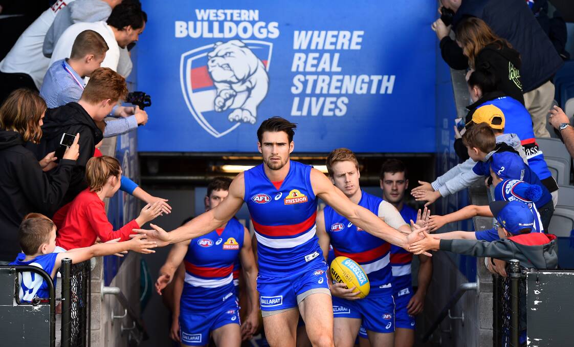 LEAD BY EXAMPLE: Easton Wood and the Western Bulldogs are showing leadership in their stance to prevent normalising alcohol and gambling advertising in the game. Picture: Adam Trafford
