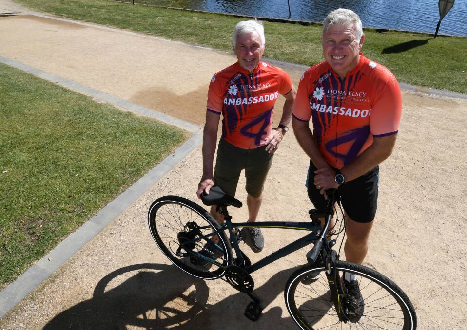 LEGACY: Homegrown AFL identities Michael Malthouse and Danny Frawley unite to promote Ballarat Cycle Classic in 2018. Malthouse says the event is more than riding or running with its important social and community benefits. Picture: Lachlan Bence