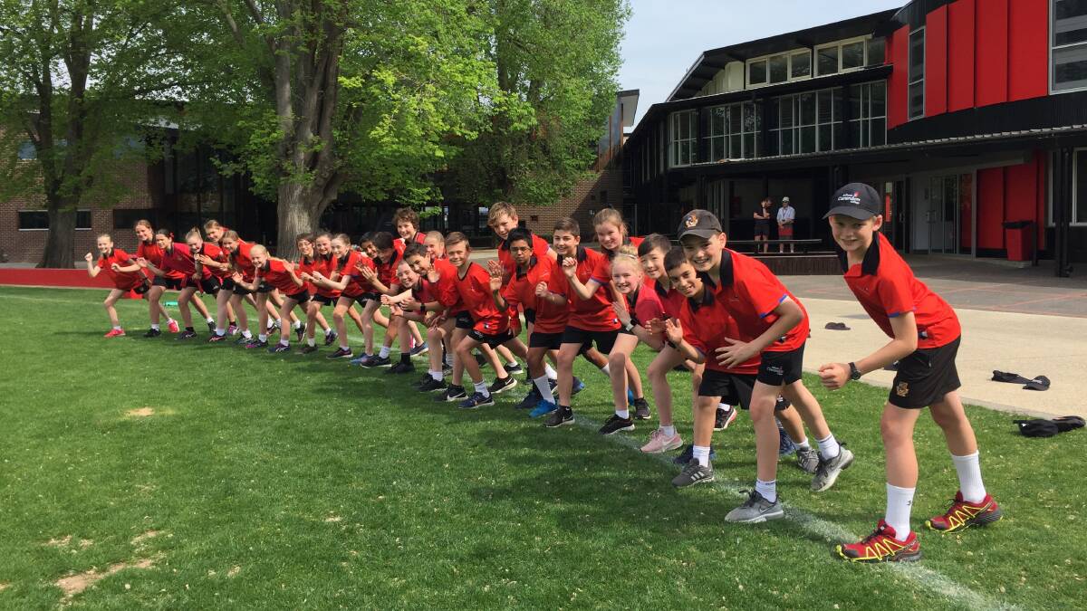 ON THEIR MARKS: Ballarat Clarendon College year five pupils are ready to get running and help promote Run for a Cause.