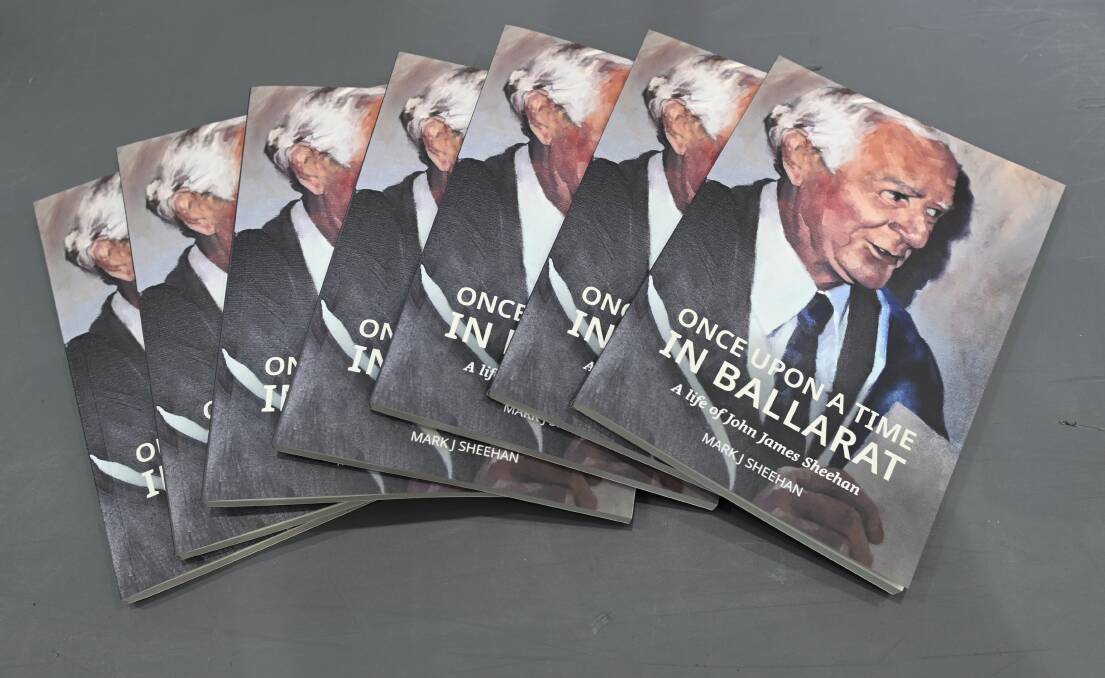 Copies of Once Upon a Time in Ballarat - A life of John James Sheehan. Picture by Lachlan Bence
