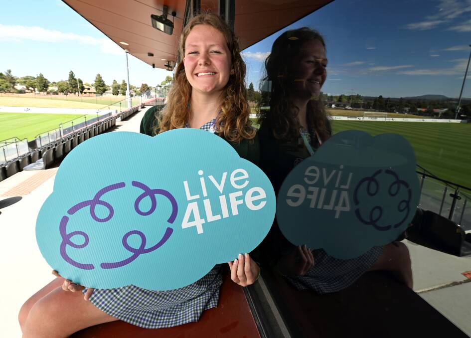 Ballarat High School student Kherington Aykens feels empowered to help show young people there is "a great big world full of life" out there. Picture by Lachlan Bence