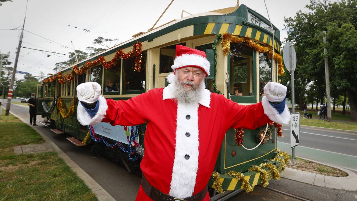 He's back! Santa rides our festive tram once more after year's hiatus