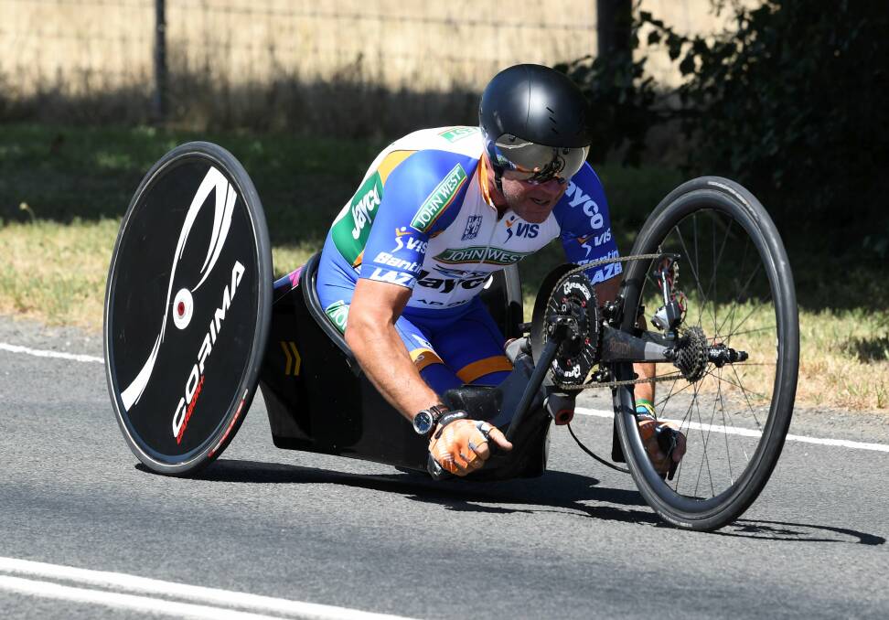POWER: Each para-cyclist has their way of getting the job done but is elite athlete in their own right when it comes to nationals at Buninyong. Picture: Lachlan Bence