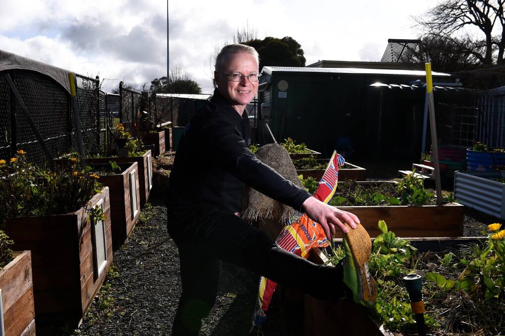 AT A STRETCH: Personal trainer Brett Whitcher is preparing to lead a session on garden injury prevention as part of a series of Food is Free workshops. Picture: Adam Trafford