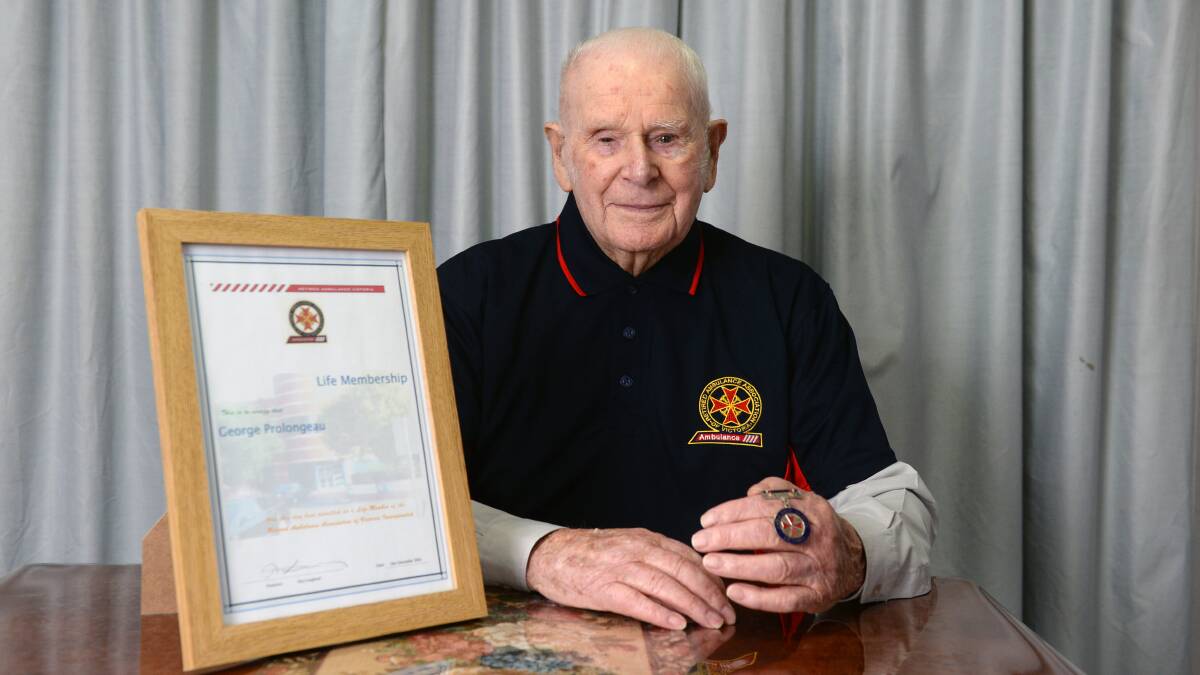 Life member: Sebastopol resident George Prolongeau was made a life member of the Retired Ambulance Association. Picture: Kate Healy