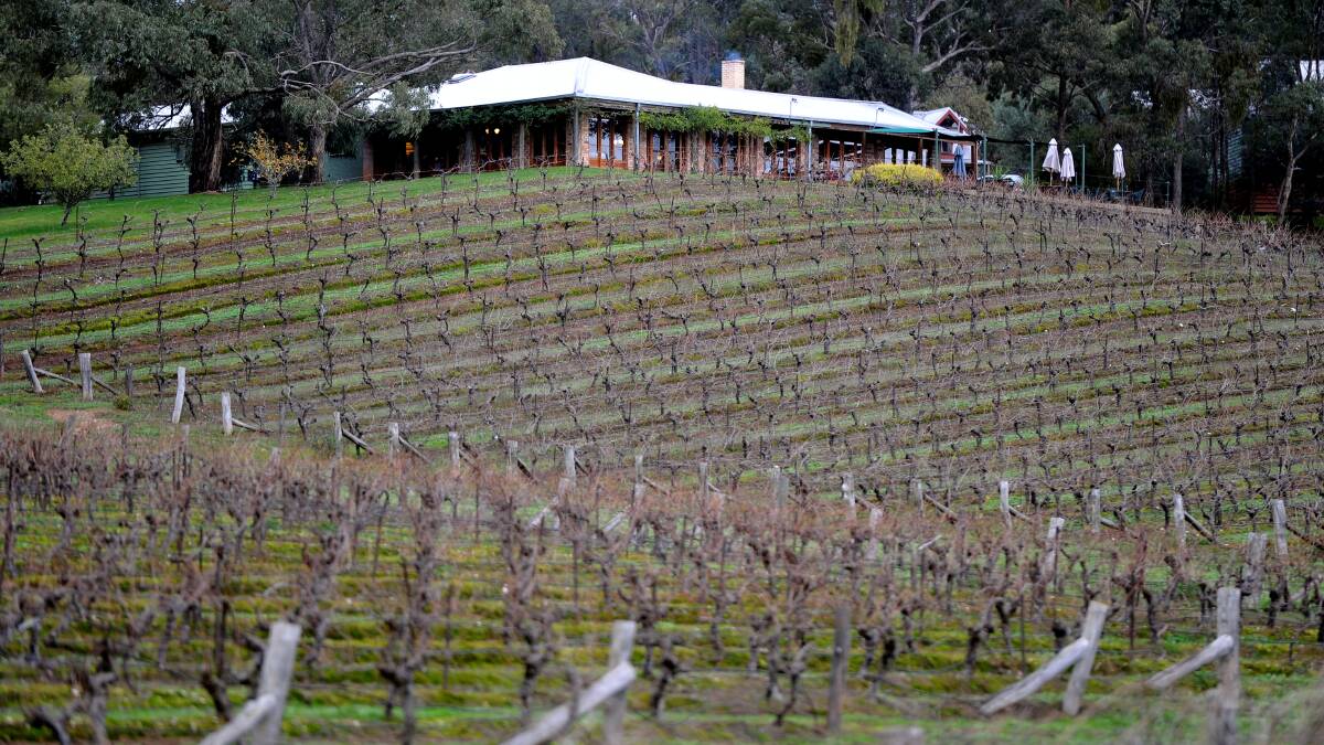 The Bazzani's Warrenmang Vineyard and Resort at Moonambel this winter. Picture: Lachlan Bence
