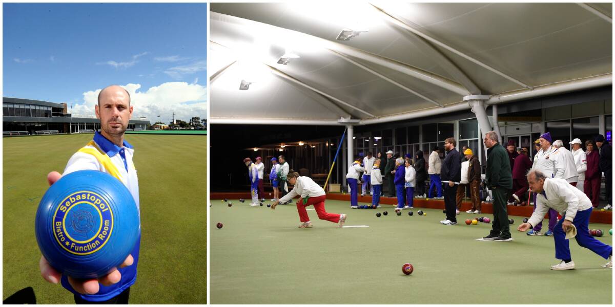 Sebastopol Bowling club, before and after the Superdome construction.