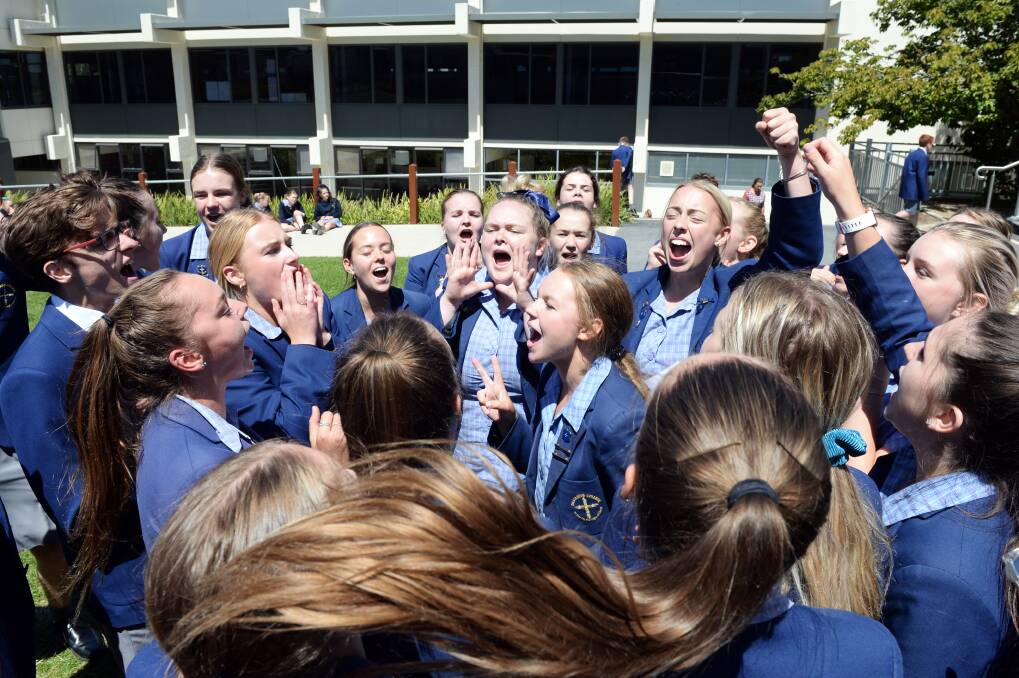 Loreto girls in full voice leading up to Head of the Lake, a long-standing tradition with Ballarat Associated Schools.