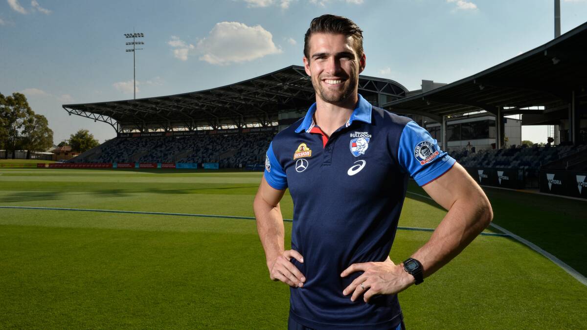BIG CALL: Western Bulldogs captain and Camperdown export Easton Wood calls Ballarat's Mars Stadium one of the best AFL grounds he has played on. Picture: Adam Trafford