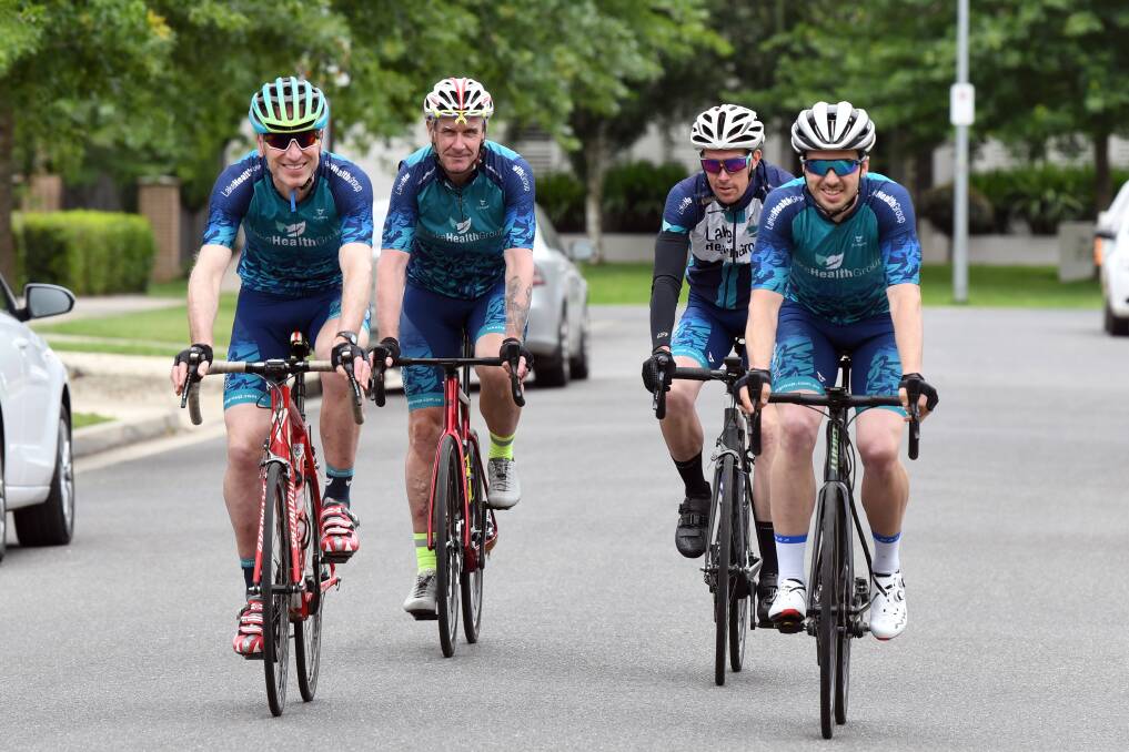 SAFE RIDING: Ballarat physiotherapist and avid cyclist Michael Pierce, featured in part one of the Safe Margin series, only rides with his most trusted mates on the road for added safety. Picture: Kate Healy