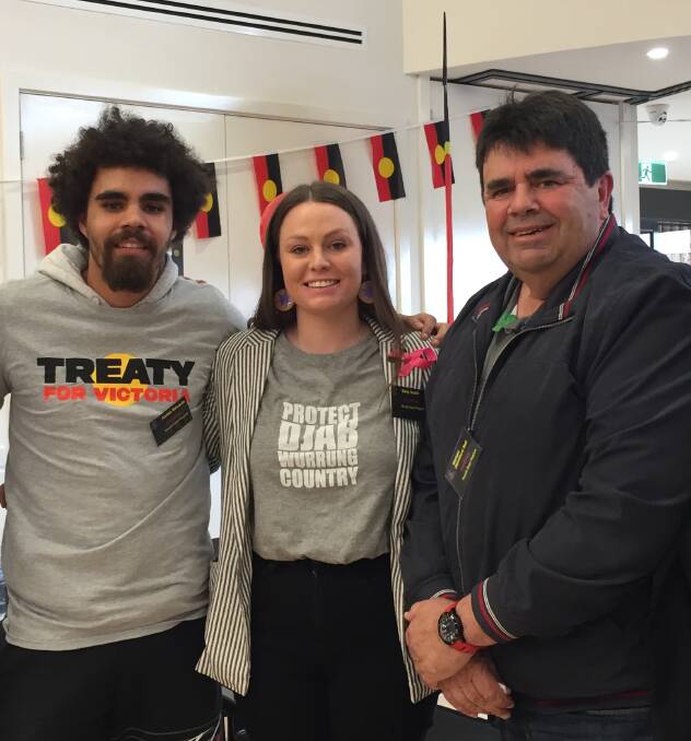 STEPPING UP: Jordan Edwards (Geelong), Sissy Austin (Ballarat), Michael "Mookeye" Bell (Heywood) will represent Victorian Aboriginal communities from the state's south-west in the First People's Assembly, which first meets next month.