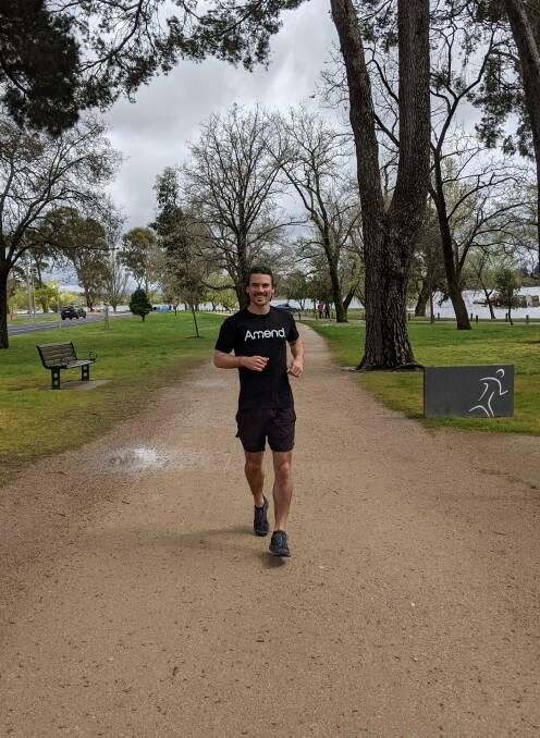 WARMING UP: Peter Bergman is preparing to run his first marathon in seven-and-a-bit laps of Lake Wendouree on Saturday for My Room Children's Cancer Charity.