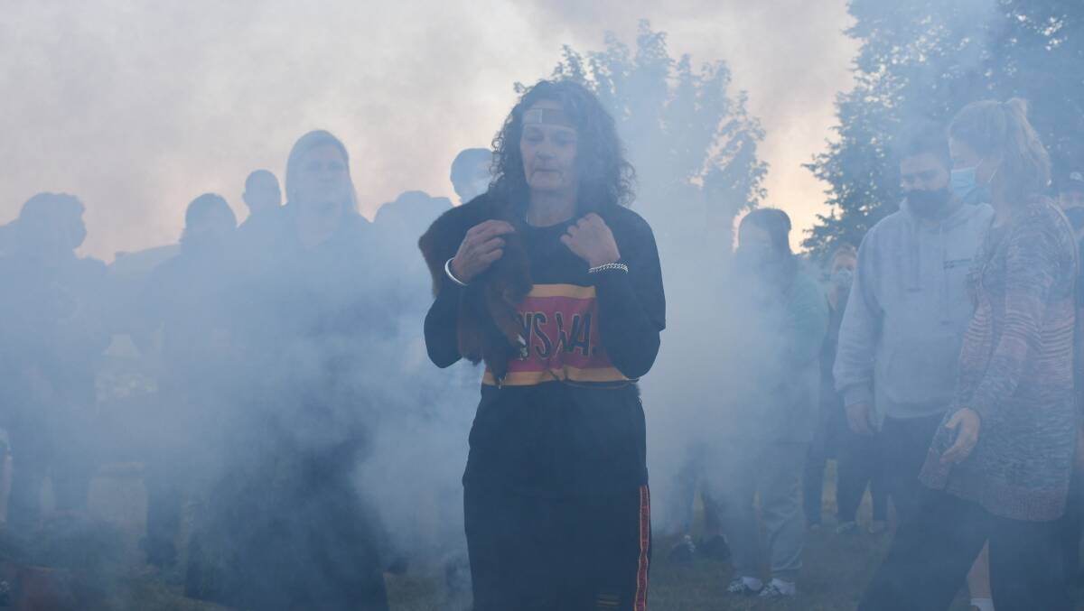 A scene from Ballarat's Survival Day dawn service last year, on January 26. Aunty Di (not pictured) was a prominent figure at the events. 