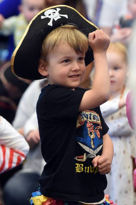 YO-HO: It's a pirate life for imaginative four-year-old Henry in Sebastopol on Thursday. Picture: Kate Healy