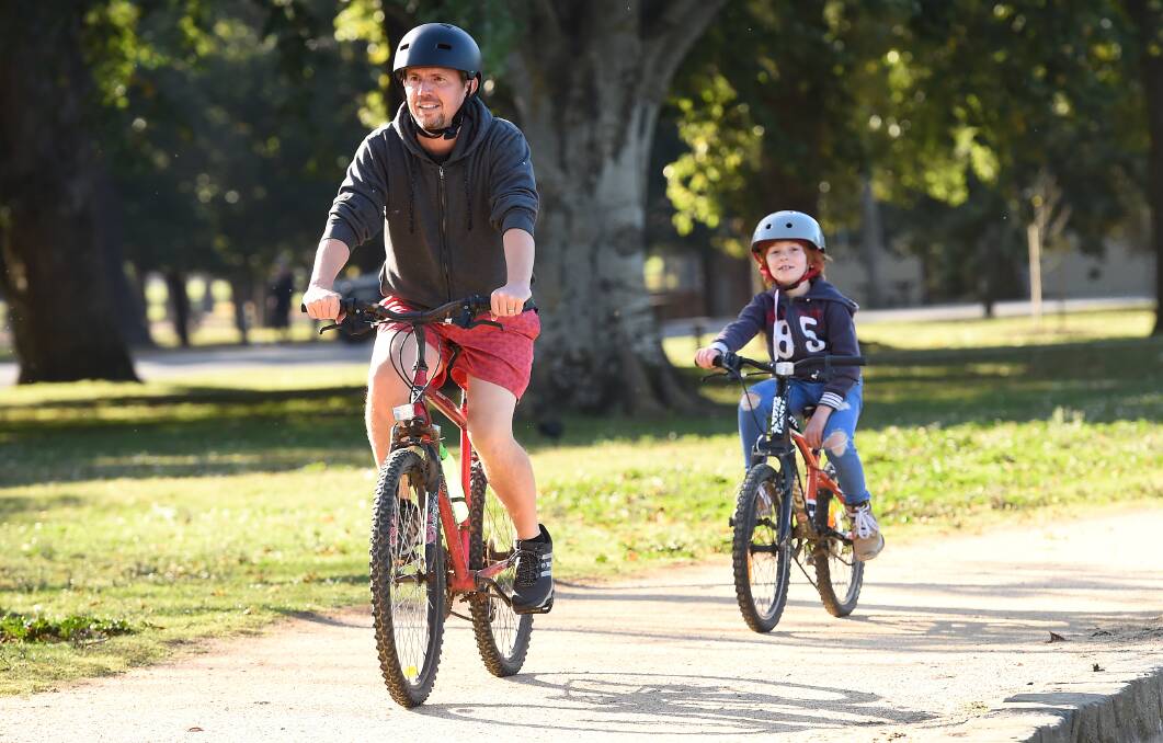 ACTIVE: We are riding more about our neighbourhoods in Ballarat as The Courier found at Easter. Picture: Adam Trafford