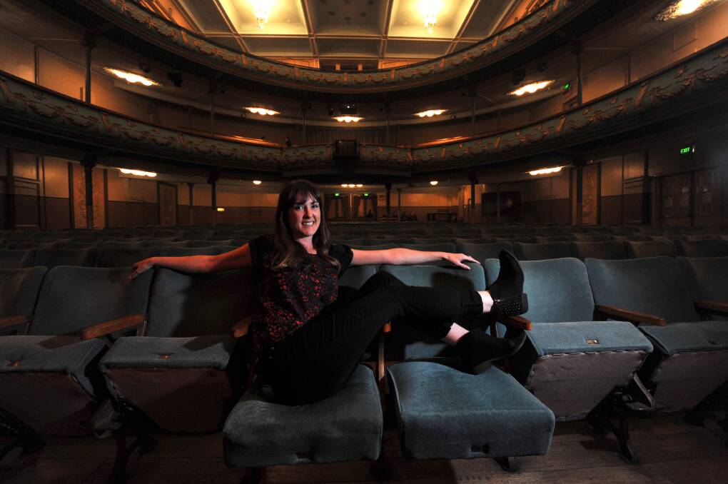 HOMECOMING: Laura Burzacott, pictured at Her Majesty's Theatre ahead of play Long Gone Lonesome Cowgirls, is returning to Ballarat with A capella group Ginger and Tonic to sing for a cause. 