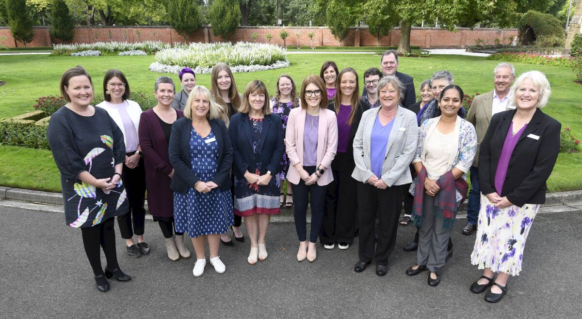 United in a call for greater female equity, The Ballarat Foundation board members join with Loreto College leaders to launch Ballarat Women's Fund. Picture by Lachlan Bence