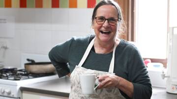 Volunteer cook Jenni Sewell is used to bustling about commercial kitchens, but this space has a different mission in Creswick. Picture by Lachlan Bence