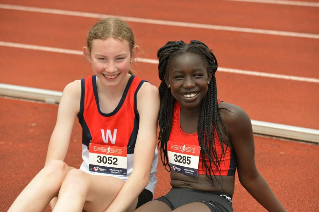 Wendouree Athletics Club's Ella Culvenor and Shakira Lual are among Ballarat athletes who can benefit from the right build-up and legacy of the Commowealth Games in Ballarat. Picture by Neville Down