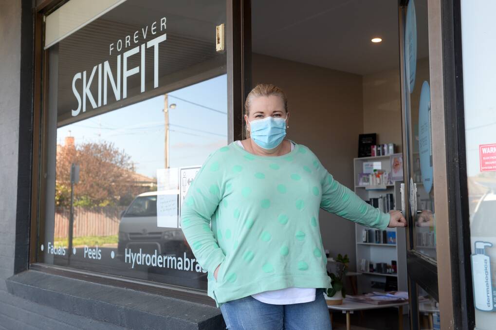 WAITING GAME: Forever Skinfit's Peta Gray can now prepare to welcome clients, with limitations on treatments, but it still all depends on when step three is enacted. Picture: Kate Healy