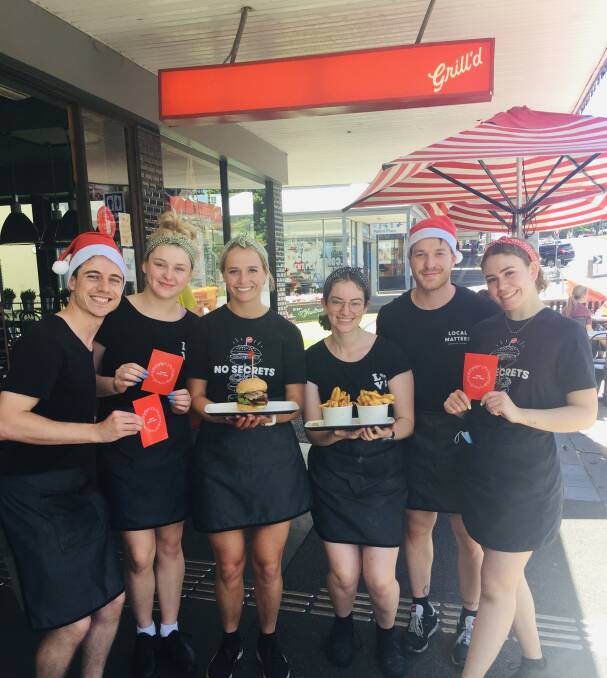 SERVICE: Crew members from Grill'd Ballarat are ready to deliver 100 free meals to people in need on Christmas Eve.