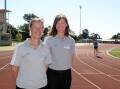 HONOURS: Ballarat athletics official and mentor Sarah Davis, pictured with fellow official Christine Christie, says the past two years have been tough on volunteers but they have worked hard to support each other on the sidelines.