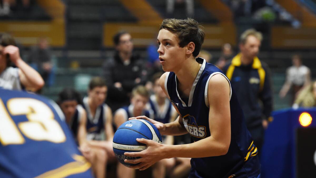 STEPPING UP: Miner Jackson Talbot in under-18s action for the Queen's Birthday tournament in Ballarat last year. Picture: Kate Healy