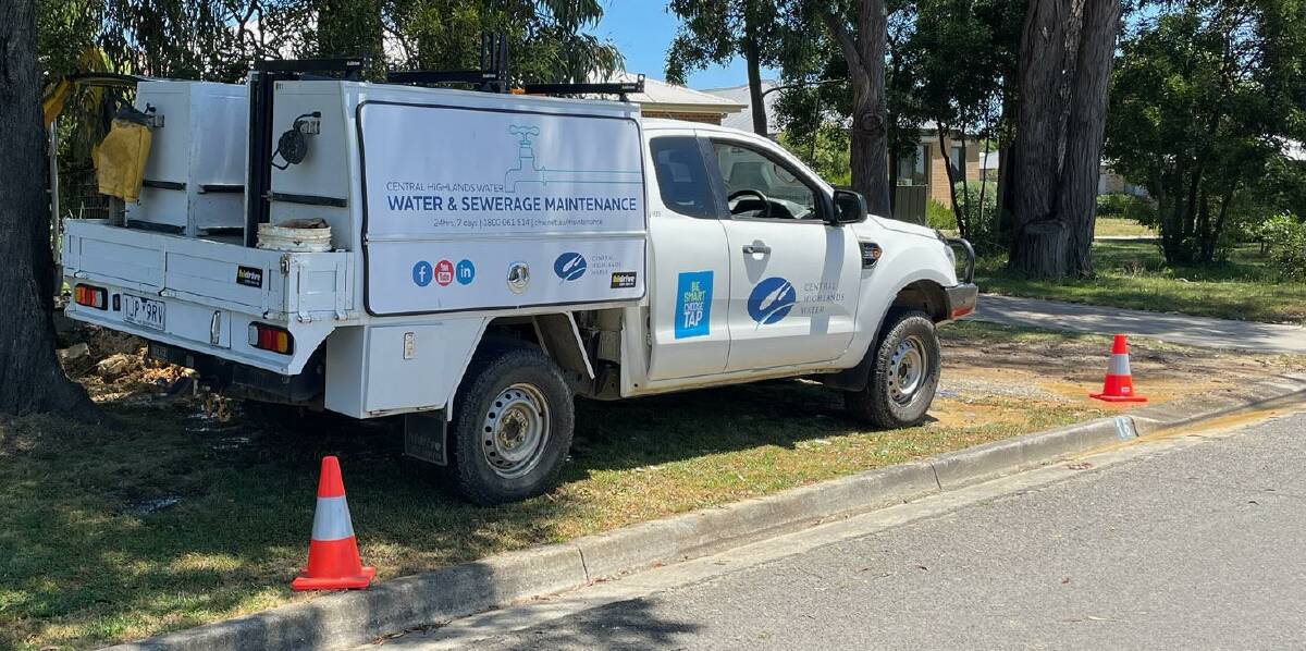 Central Highlands Water crews are doing emergency repairs in Alfredton on Monday afternoon.