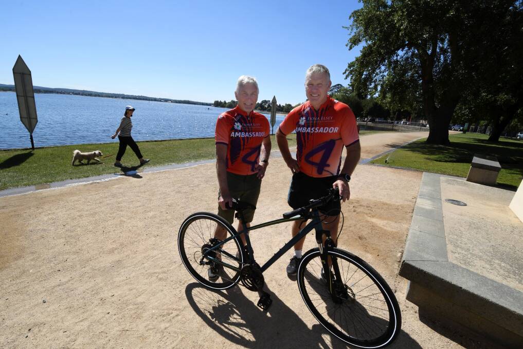 LEGACY: Michael Malthouse with Danny Frawley ahead of the 2018 Ballarat Cycle Classic. Picture: Lachlan Bence
