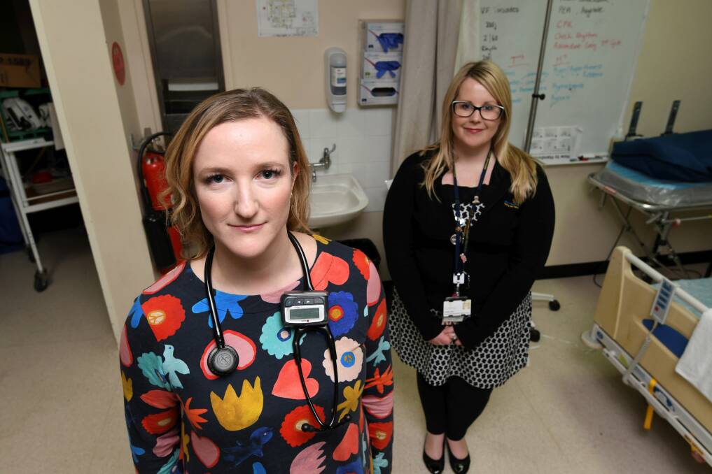 AWARENESS: Doctor Erin Maylin and nurse Casey Hair. Picture: Lachlan Bence