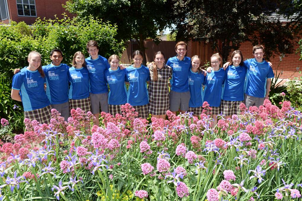 TOGETHER: Ballarat Grammar's new guardians are walking Run for a Cause as one to set the tone for the kinds of school and community leaders they would like to be. Picture: Kate Healy