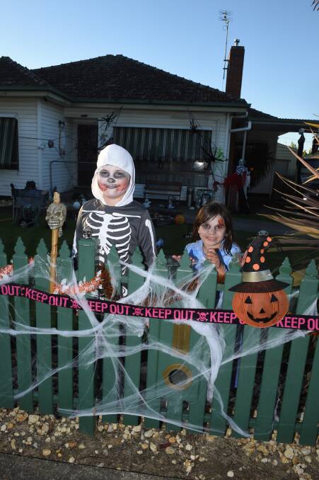 KEEP OUT: Deklyn and Jeedara in Wendouree last year. Picture: Kate Healy