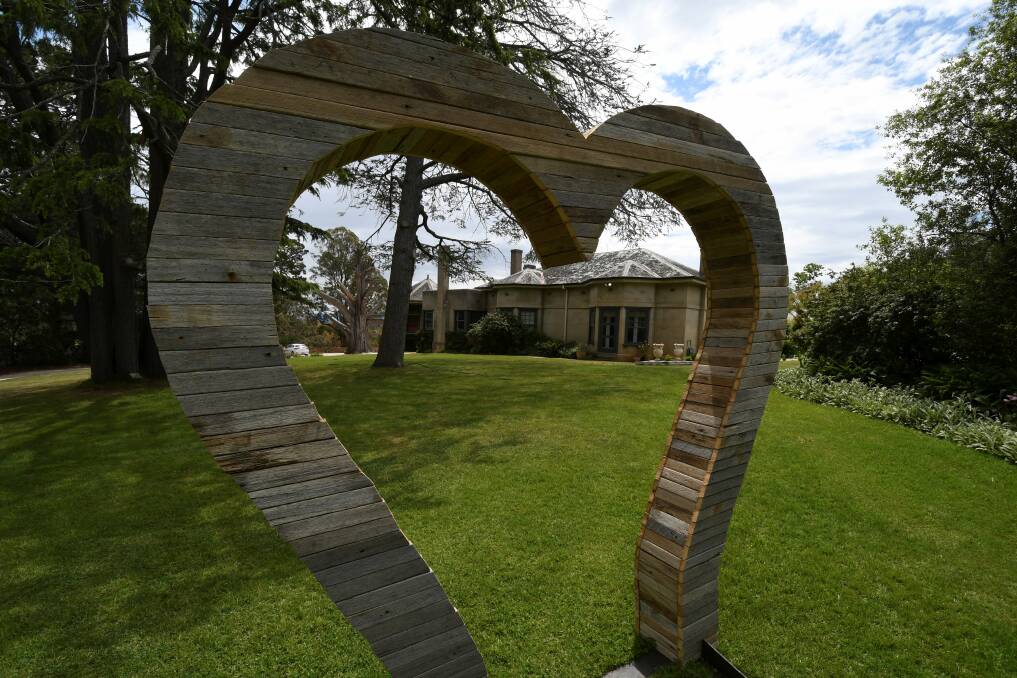 LOVE: New sculptures and surprises are dotted through Eurambeen gardens. Pictures: Lachlan Bence