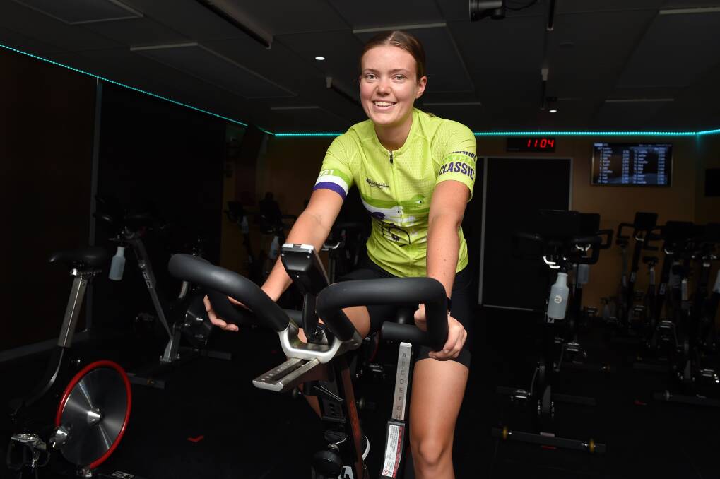 CLASSIC: Hot Temple spin instructor Sophie Byrne is preparing to tackle her first 100-kilometre event to support homegrown cancer research. Picture: Kate Healy
