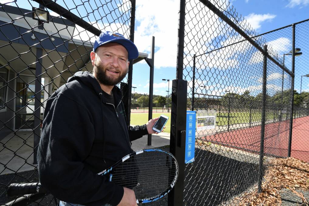 ACCESSIBLE: Buninyong District Tennis Association's Jason Squires says a new on-demand way to play aims to encourage more players to get on court. Picture: Lachlan Bence